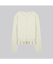 Frill sleeveless cardigan set [FRFA01CD04]_Oatmeal