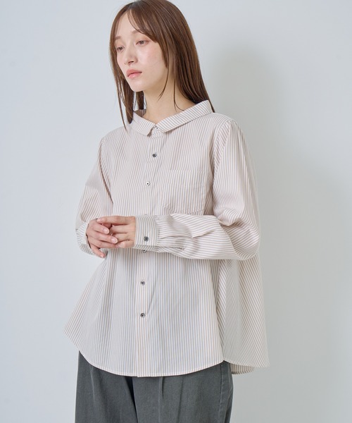 Kelen(ケレン)の「「KELEN / ケレン」バックフレアブラウス(シャツ/ブラウス・レディース・オフホワイト/ブラック系その他/ブラック/グリーン/ベージュ・S/M)」の5枚目の写真