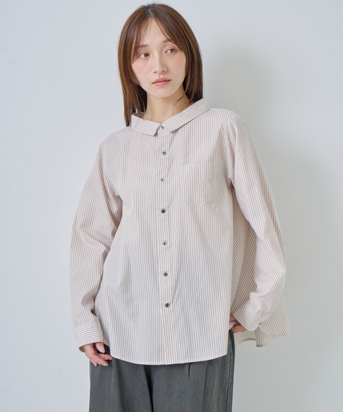 Kelen(ケレン)の「「KELEN / ケレン」バックフレアブラウス(シャツ/ブラウス・レディース・オフホワイト/ブラック系その他/ブラック/グリーン/ベージュ・S/M)」の16枚目の写真