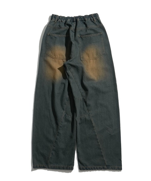 Starting Over（スターティングオーバー）の「WIDE CURVED DENIM PANTS/ワイドカーブデニムパンツ（デニムパンツ・メンズ・ネイビー/ブラック・L/M）」の6枚目の写真