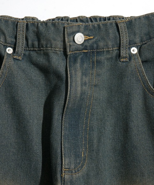 Starting Over（スターティングオーバー）の「WIDE CURVED DENIM PANTS/ワイドカーブデニムパンツ（デニムパンツ・メンズ・ネイビー/ブラック・L/M）」の7枚目の写真