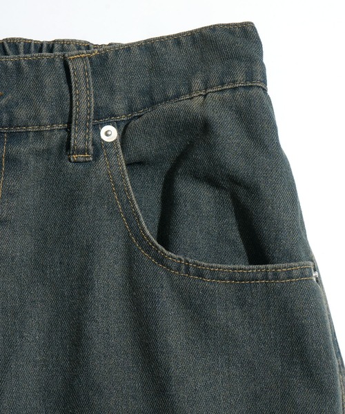 Starting Over（スターティングオーバー）の「WIDE CURVED DENIM PANTS/ワイドカーブデニムパンツ（デニムパンツ・メンズ・ネイビー/ブラック・L/M）」の9枚目の写真