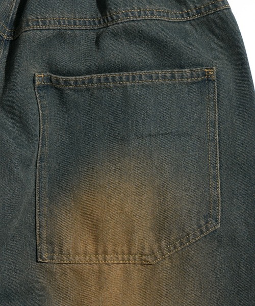 Starting Over（スターティングオーバー）の「WIDE CURVED DENIM PANTS/ワイドカーブデニムパンツ（デニムパンツ・メンズ・ネイビー/ブラック・L/M）」の12枚目の写真