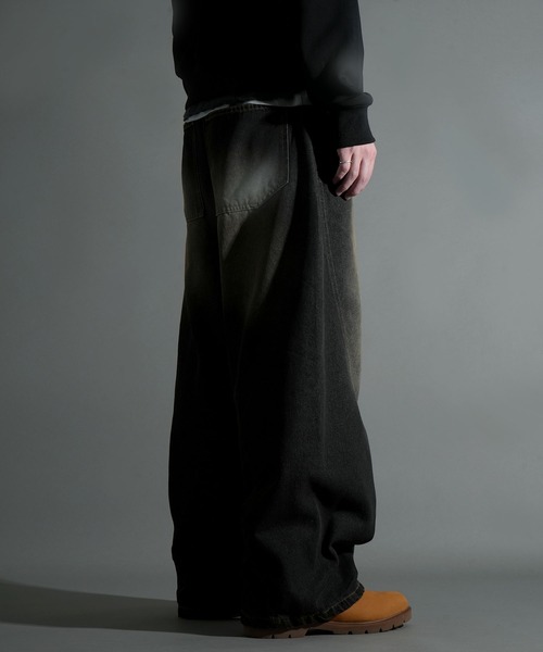 Starting Over（スターティングオーバー）の「WIDE CURVED DENIM PANTS/ワイドカーブデニムパンツ（デニムパンツ・メンズ・ネイビー/ブラック・L/M）」の16枚目の写真