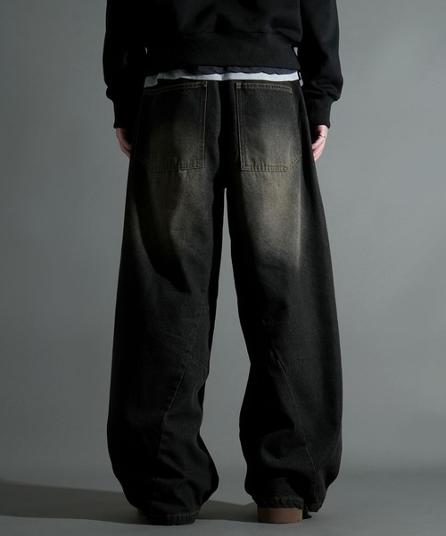Starting Over（スターティングオーバー）の「WIDE CURVED DENIM PANTS/ワイドカーブデニムパンツ（デニムパンツ・メンズ・ネイビー/ブラック・L/M）」の17枚目の写真