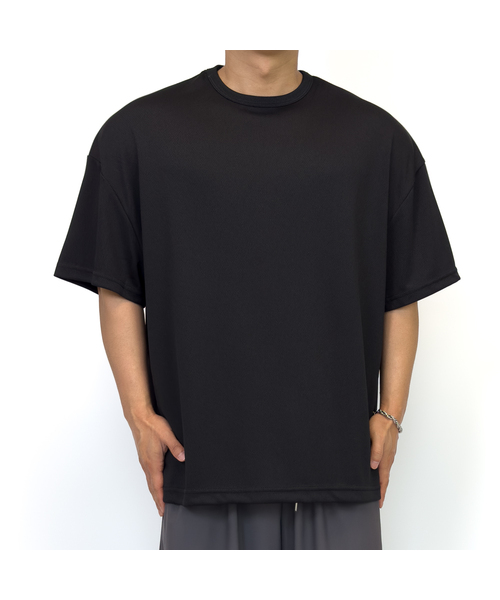 PACIENCIA(パシエンシア)の「無地オーバーサイズメッシュ半袖(Tシャツ/カットソー・メンズ・ホワイト/ブラック・MEDIUM/LARGE/XX-LARGE/X-LARGE)」の1枚目の写真