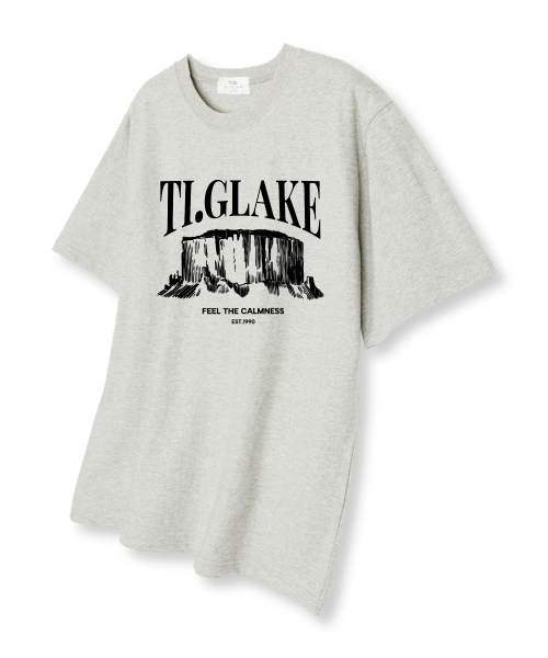 TI.GLAKE(ティーグレイク)の「クリフオーバーサイズ半袖Tシャツオートミール(Tシャツ/カットソー・メンズ・その他・LARGE/X-LARGE/XX-LARGE)」の1枚目の写真