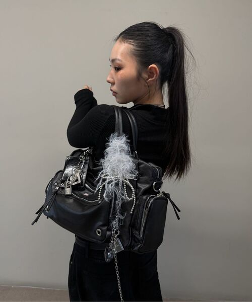 BLACKPURPLE(ブラックパープル)の「ブレッドバッグ Bread Bag_ブラック(ショルダーバッグ・レディース・ブラック・FREE)」の21枚目の写真