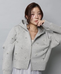 Apuweiser-riche | キラキラビジューパーカー(Tシャツ/カットソー)