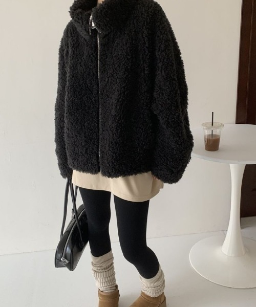 Ritzy（リッツィー）の「フェイクムートンコート（ムートンコート・レディース・ブラック/ホワイト・M/L）」の10枚目の写真