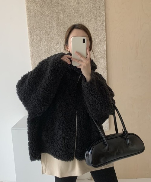 Ritzy（リッツィー）の「フェイクムートンコート（ムートンコート・レディース・ブラック/ホワイト・M/L）」の11枚目の写真