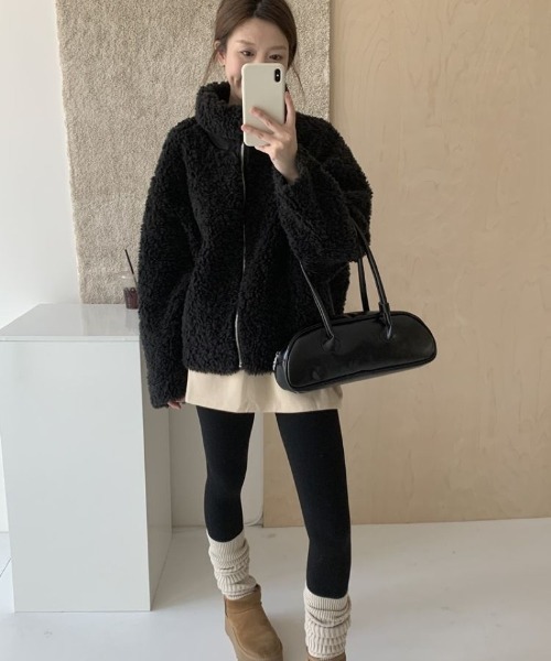 Ritzy（リッツィー）の「フェイクムートンコート（ムートンコート・レディース・ブラック/ホワイト・M/L）」の12枚目の写真