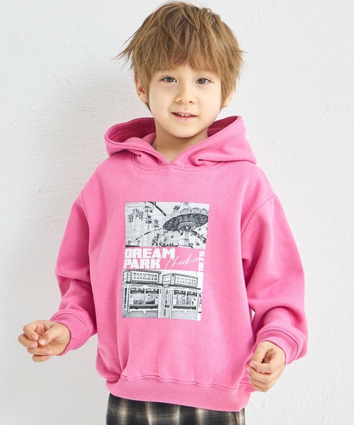 pairmanon（ペアマノン）の「【ぬくふわ】ユニセックス 裏起毛 フォトプリント フーディ（パーカー・キッズ・グレー/アイボリー/ブルー/ピンク・100/150/140/130/120/110/90）」の4枚目の写真