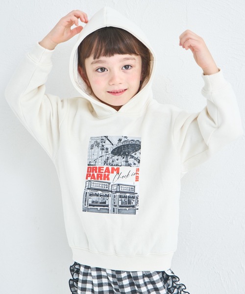 pairmanon（ペアマノン）の「【ぬくふわ】ユニセックス 裏起毛 フォトプリント フーディ（パーカー・キッズ・グレー/アイボリー/ブルー/ピンク・100/150/140/130/120/110/90）」の5枚目の写真