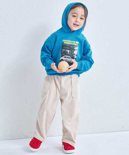 pairmanon（ペアマノン）の「【ぬくふわ】ユニセックス 裏起毛 フォトプリント フーディ（パーカー・キッズ・グレー/アイボリー/ブルー/ピンク・100/150/140/130/120/110/90）」の19枚目の写真