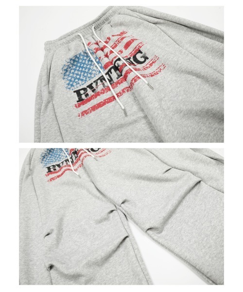 mushwear(マッシュウェア)の「USAフラッグ ロゴ バギースウェットパンツ(スウェットパンツ・メンズ・グレー/ブラック・SMALL/MEDIUM/LARGE/X-LARGE)」の9枚目の写真