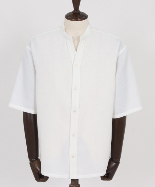 wjk reluxe（ダブルジェーケーリラックス）の「mhs2486-linen like V neck SS shirts シャツ(WR26S-14)（シャツ/ブラウス・メンズ・ブラック/ブラウン系その他/ホワイト・L/M/S）」の13枚目の写真