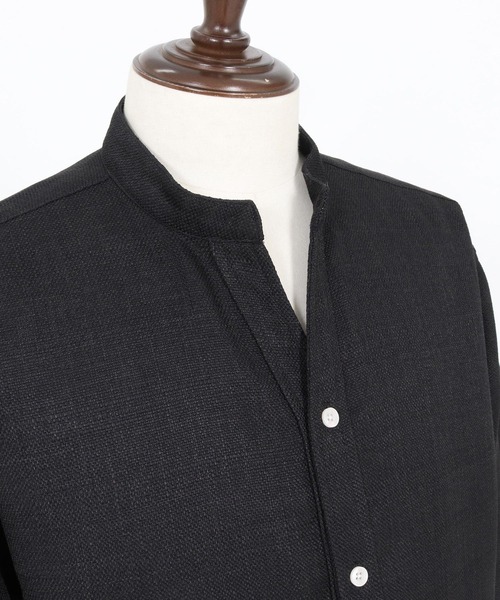 wjk reluxe（ダブルジェーケーリラックス）の「mhs2486-linen like V neck SS shirts シャツ(WR26S-14)（シャツ/ブラウス・メンズ・ブラック/ブラウン系その他/ホワイト・L/M/S）」の16枚目の写真