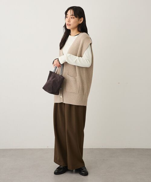 CRAFT STANDARD BOUTIQUE(クラフトスタンダードブティック)の「ウエスト折り返しスラックス(その他パンツ・レディース・ベージュ系その他2/ブラウン系その他2・L/M)」の17枚目の写真