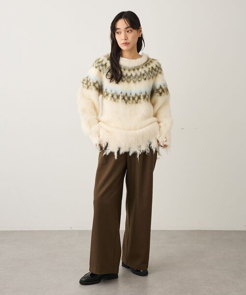 CRAFT STANDARD BOUTIQUE(クラフトスタンダードブティック)の「ウエスト折り返しスラックス(その他パンツ・レディース・ベージュ系その他2/ブラウン系その他2・L/M)」の18枚目の写真