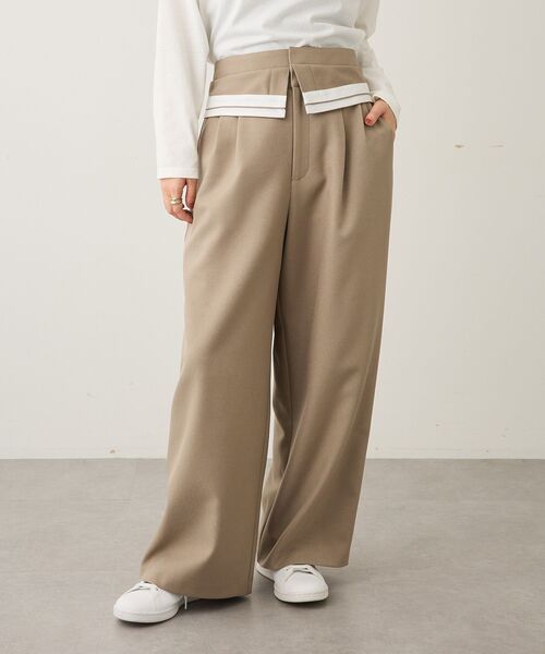 CRAFT STANDARD BOUTIQUE(クラフトスタンダードブティック)の「ウエスト折り返しスラックス(その他パンツ・レディース・ベージュ系その他2/ブラウン系その他2・L/M)」の19枚目の写真
