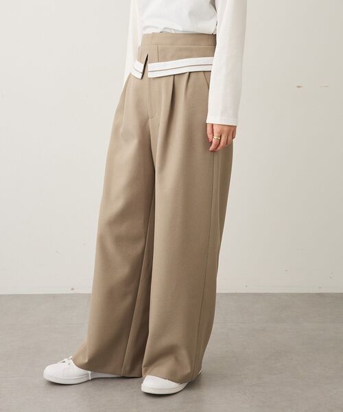 CRAFT STANDARD BOUTIQUE(クラフトスタンダードブティック)の「ウエスト折り返しスラックス(その他パンツ・レディース・ベージュ系その他2/ブラウン系その他2・L/M)」の20枚目の写真