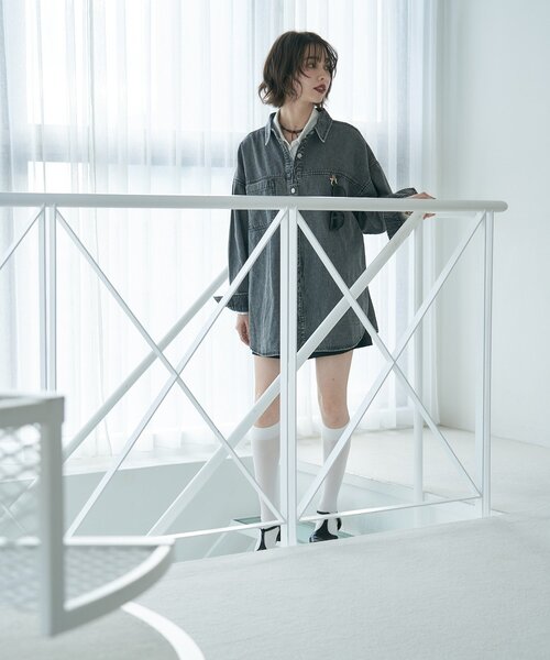 Remind me and forever(リマインドミーアンドフォーエバー)の「【2026SS】【SETUP対応】デニムシャケット(デニムジャケット・レディース・スミクロ/ワンウォッシュ・FREE)」の15枚目の写真