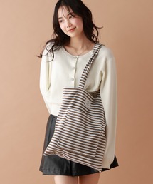 tiny tiny（ティニーティニー）の「ボーダーパイルトートバッグ[tiny tiny(ティニーティニー)]（トートバッグ）」