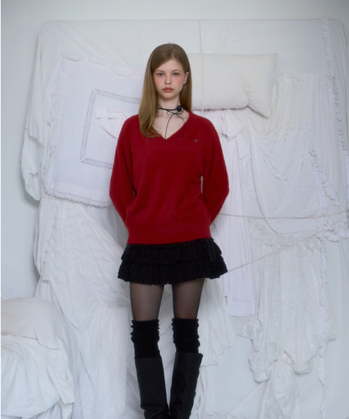 ROSEFRANTZ（ロゼフランツ）の「Fur V-neck Knit [Red]（ニット/セーター・レディース・その他・ONE SIZE）」の13枚目の写真