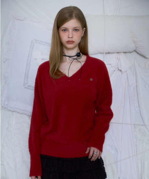 ROSEFRANTZ（ロゼフランツ）の「Fur V-neck Knit [Red]（ニット/セーター・レディース・その他・ONE SIZE）」の14枚目の写真