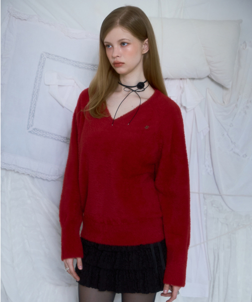 ROSEFRANTZ（ロゼフランツ）の「Fur V-neck Knit [Red]（ニット/セーター・レディース・その他・ONE SIZE）」の15枚目の写真