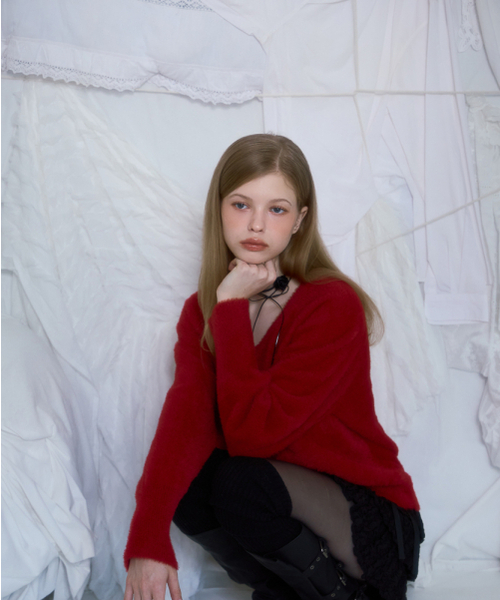 ROSEFRANTZ（ロゼフランツ）の「Fur V-neck Knit [Red]（ニット/セーター・レディース・その他・ONE SIZE）」の20枚目の写真