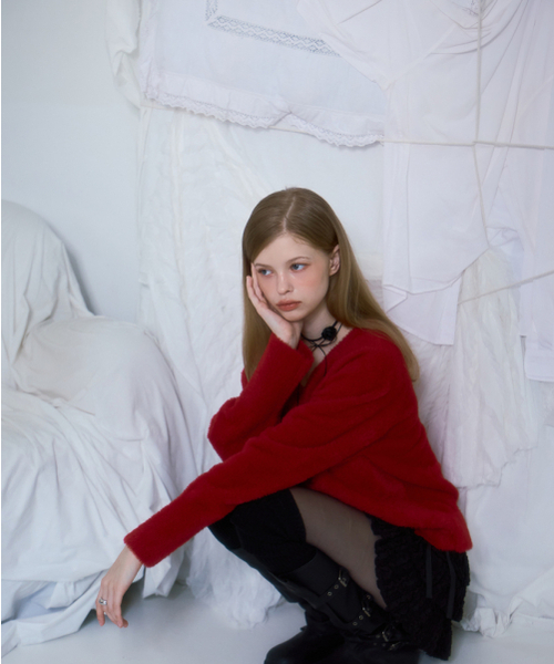 ROSEFRANTZ（ロゼフランツ）の「Fur V-neck Knit [Red]（ニット/セーター・レディース・その他・ONE SIZE）」の21枚目の写真