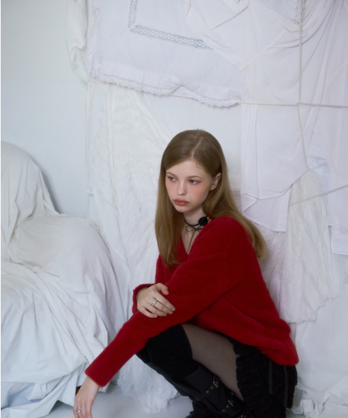 ROSEFRANTZ（ロゼフランツ）の「Fur V-neck Knit [Red]（ニット/セーター・レディース・その他・ONE SIZE）」の22枚目の写真