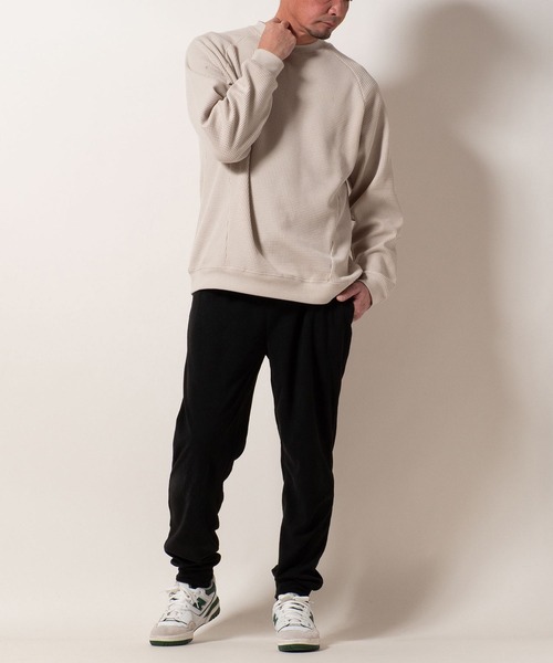 BAYBLO（ベイブロ）の「(SA) コールフリース 無地 テーパードパンツ（スウェットパンツ・メンズ・ネイビー/ブラック/グレー/チャコールグレー・M/L/LL）」の8枚目の写真
