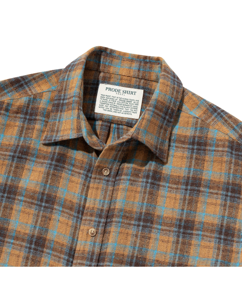 PRODESHIRT(プロデシャツ)の「ヴィンテージチェックフランネルシャツ(マッドブルー)(シャツ/ブラウス・メンズ・その他・M/L/XL)」の4枚目の写真