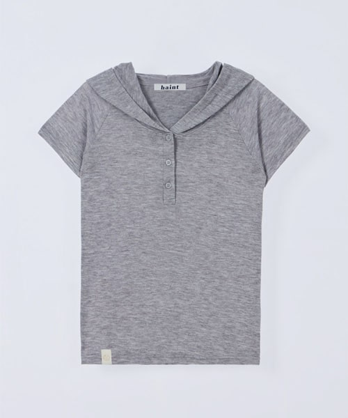 HAINT(ヘイント)の「HOLY HOOD T-SHIRT_2COLORS_GRAY(Tシャツ/カットソー・レディース・その他・FREE)」の2枚目の写真