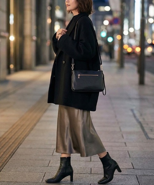 STYLE DELI（スタイルデリ）の「【DELI by】リアルレザー2WAYショルダー＆クラッチバッグ（ショルダーバッグ・レディース・ブラック・FREE）」の3枚目の写真