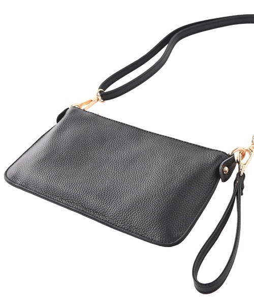 STYLE DELI（スタイルデリ）の「【DELI by】リアルレザー2WAYショルダー＆クラッチバッグ（ショルダーバッグ・レディース・ブラック・FREE）」の6枚目の写真