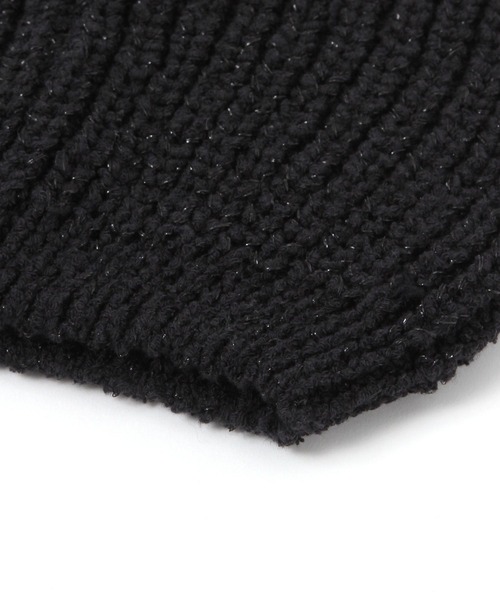 LAKOLE(ラコレ)の「ループヤーンニットワッチ / 622506(ニットキャップ/ビーニー・レディース・ブラック/オフホワイト/ライトグレー・FREE)」の6枚目の写真