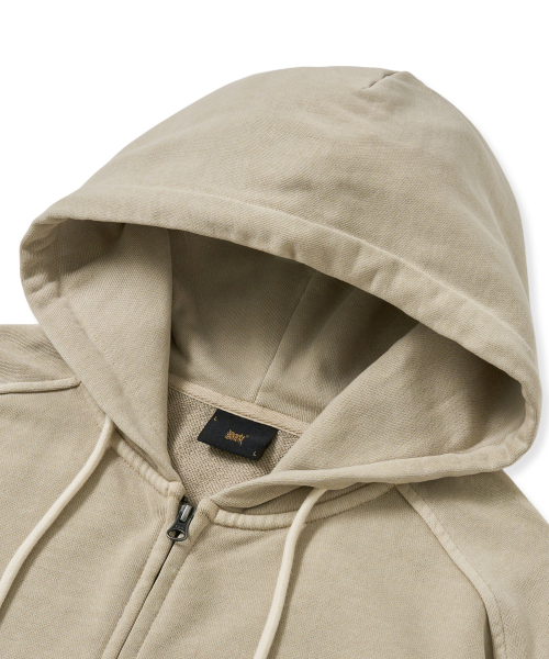 BROWNBREATH(ブラウンブレス)の「PIGMENT TAG HOOD ZIP UP - BEIGE(パーカー・レディース・その他・S/M/L/XL)」の5枚目の写真
