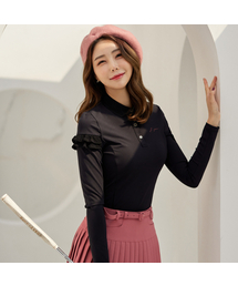 新品❤️archivio ネイビーポロシャツ フリル袖 Amazon | [ジル バイ ジルスチュアート] フリル袖ポロニット