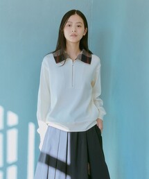 CB CRESTBRIDGE（シービークレストブリッジ）の「クレストブリッジチェックハーフジッププルオーバー（Tシャツ/カットソー）」