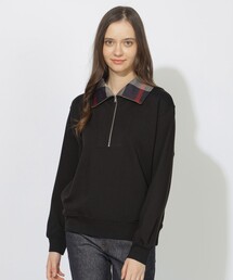 CB CRESTBRIDGE（シービークレストブリッジ）の「クレストブリッジチェックハーフジッププルオーバー（Tシャツ/カットソー）」