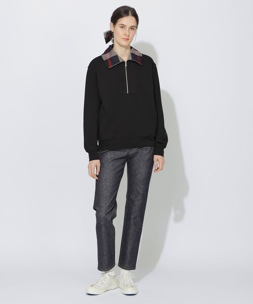 CB CRESTBRIDGE(シービークレストブリッジ)の「クレストブリッジチェックハーフジッププルオーバー(Tシャツ/カットソー・レディース・ブラック/ブルー/オフホワイト・3/1/2)」の15枚目の写真