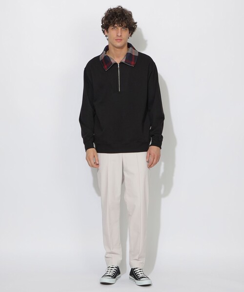 CB CRESTBRIDGE(シービークレストブリッジ)の「クレストブリッジチェックハーフジッププルオーバー(Tシャツ/カットソー・レディース・ブラック/ブルー/オフホワイト・3/1/2)」の14枚目の写真