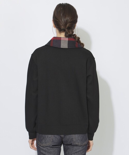 CB CRESTBRIDGE(シービークレストブリッジ)の「クレストブリッジチェックハーフジッププルオーバー(Tシャツ/カットソー・レディース・ブラック/ブルー/オフホワイト・3/1/2)」の12枚目の写真