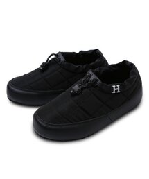 HARVARD SHOES（ハーバードシューズ）の「コンラッド 男女共用 パディングスリッポン ファー裏地 ブラック（スリッポン）」