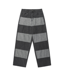 PANEL STITCH JEANS_BLACK(NG2EFUD113A)