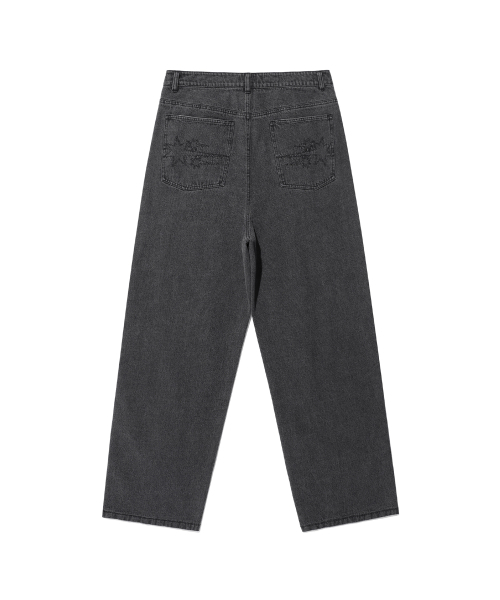 NICE GHOST CLUB（ナイスゴーストクラブ）の「PANEL STITCH JEANS_BLACK(NG2EFUD113A)（デニムパンツ・レディース・ブラック・S/M/L）」の2枚目の写真
